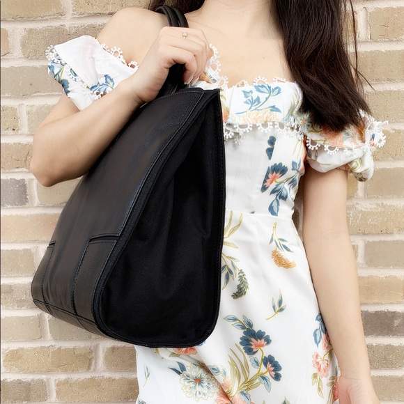 Tory Burch Elle Canvas Leather Tote Large Laptop - Picture 4 of 8